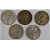 Image 2 : ( 5 ) CIRCULATED PEACE DOLLARS: 1922, 1922-D, 1923, 1923-D & 1926-D