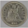 Image 1 : 1863 SEATED LIBERTY QUARTER  XF RARE CIVIL WAR COIN, SELDOM FOUND!