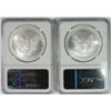 Image 2 : ( 2 ) 2004 AMERICAN SILVER EAGLES, NGC MS-69