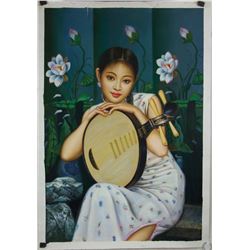 Chinese Oil Painting on Canvas Young lady