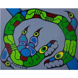 Norval Morrisseau Oil on Canvas Canada 1932-2007