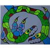 Image 1 : Norval Morrisseau Oil on Canvas Canada 1932-2007