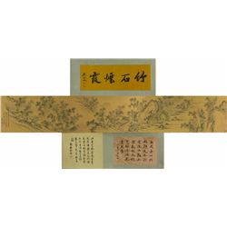 Watercolour on Silk Scroll Wen Zhengming 1470-1559