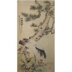 Watercolour on Paper Scroll Wu Daoben
