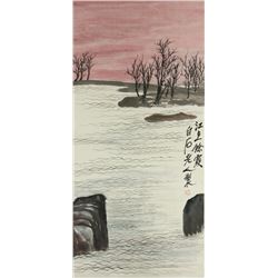 Watercolour on Paper Scroll Qi Baishi 1864-1957