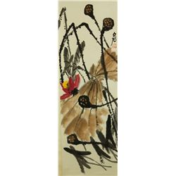 Watercolour on Paper Scroll Qi Baishi 1864-1957
