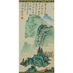Watercolour on Paper Scroll Zhang Daqian 1899-1983