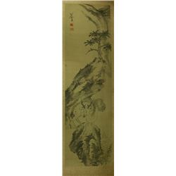 Watercolour on Silk Scroll Badashanren 1626-1705