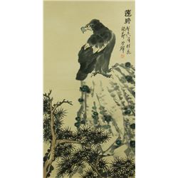 Watercolour on Paper Scroll Li Kuchan 1899-1983