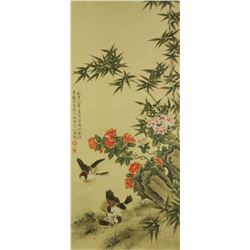 Watercolour on Paper Scroll Yu Feian 1888-1959