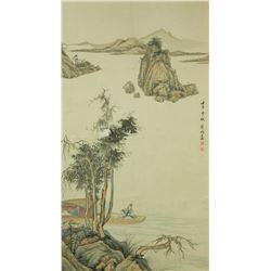 Watercolour on Paper Scroll Huang Jun 1775-1850