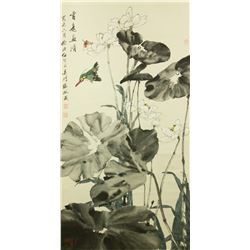 Watercolour on Paper Scroll Xu Yuanshao b. 1944