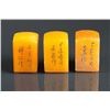 Image 1 : Set of Three Chinese Shoushan Stone Carved Seals