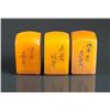 Image 3 : Set of Three Chinese Shoushan Stone Carved Seals