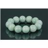 Chinese Pale Green Jadeite Bead Bracelet