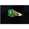 Chinese Fine Emerald Green Jadeite Ring 14K