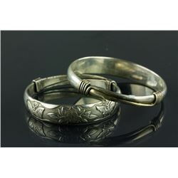 Pair of Chinese Silver Bracelets