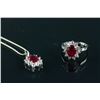 Image 1 : 2 Pieces of Chinese Ruby Ring & Necklace