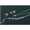 Image 1 : Set of Ruby Ring Earring & Necklace w/ Certificate