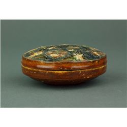 Tang Style Sancai Round Porcelain Box With Cover