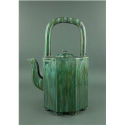 Qing Period Sancai Glazed Large Porcelain Ewer