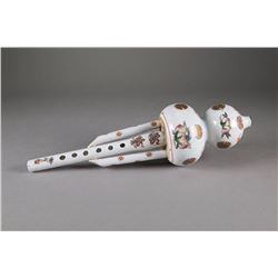 Chinese Famille Rose Porcelain Peach Flute