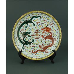 Fine Famille Rose Porcelain Charger Guangxu Mark