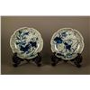Pairs Blue & White Crackle Glazed Procelain Plates
