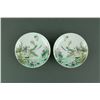 Pair of Republic Porcelain Saucers Qianlong Mark