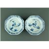 Pair of Ming Style Blue & White Porcelain Plates