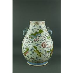 Large Chinese Famille Rose Porcelain Vase Qianlong