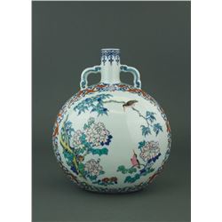 Ducai Porcelain Moon Flask Vase Yongzheng MK