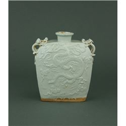 Yuan/Ming Chinese White Glazed Porcelain Vase