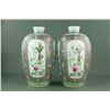 Pair Chinese Famill Rose Porcelain Vases Kangxi Mk