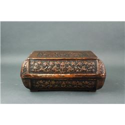 Chinese Tang Dragon Bronze Carved Box Zhenguan MK