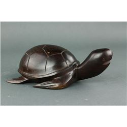 Chinese Huanghuali Wood Carved Turtle