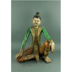 Burmese Wooden Carved Figure