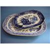 Image 1 : 2 Blue And White Meat Plates (1 A/F)...
