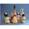Image 1 : China Table Lamp With Crinoline Lady Figure And 2 Staffordshire Type...