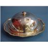Image 1 : Plated Muffin Dish With Cover, Ronson Table Lighter, M.O.P. And Brass...