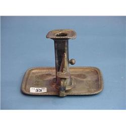 Sheffield Plated Chamber Stick And Snuffer...