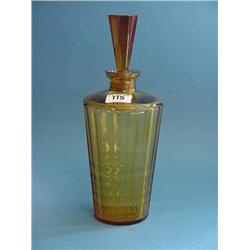 Amber Cut Glass Decanter...