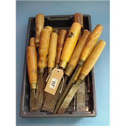 26 Assorted Wood Working Chisels To Include Marples, Box Wood Handled...