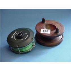 Vintage Wooden Fishing Reel And Shakespeare Fly Fishing Reel A/F...