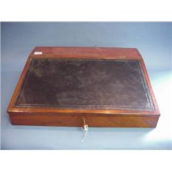 Mahogany Writing Slope Fitted With Drawers Inside, Lifting Pen Box...