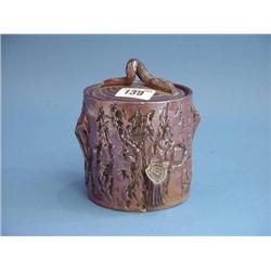 Stoneware "Treetrunk" Tobacco Jar...