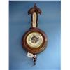 Image 1 : Small Banjo Type Wall Barometer With Carved Detail...