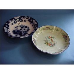 Burslem Flo Blue Fruit Bowl And Mintons Exotic Bird Bowl...