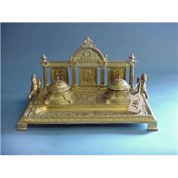 Brass Desk Stand Highly Decorated In Classical Style With Lion Motif...