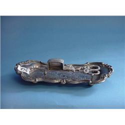 Pair Plated Snuffers And Stand...